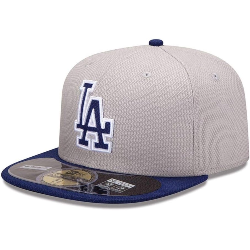 New Era Los Angeles Dodgers On Field Diamond Era 59FIFTY Fitted Hat - Grey/Blue